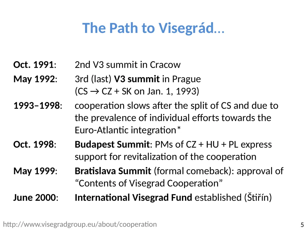 Visegrad: cooperation, fund and study 13th - slide 5 of 27