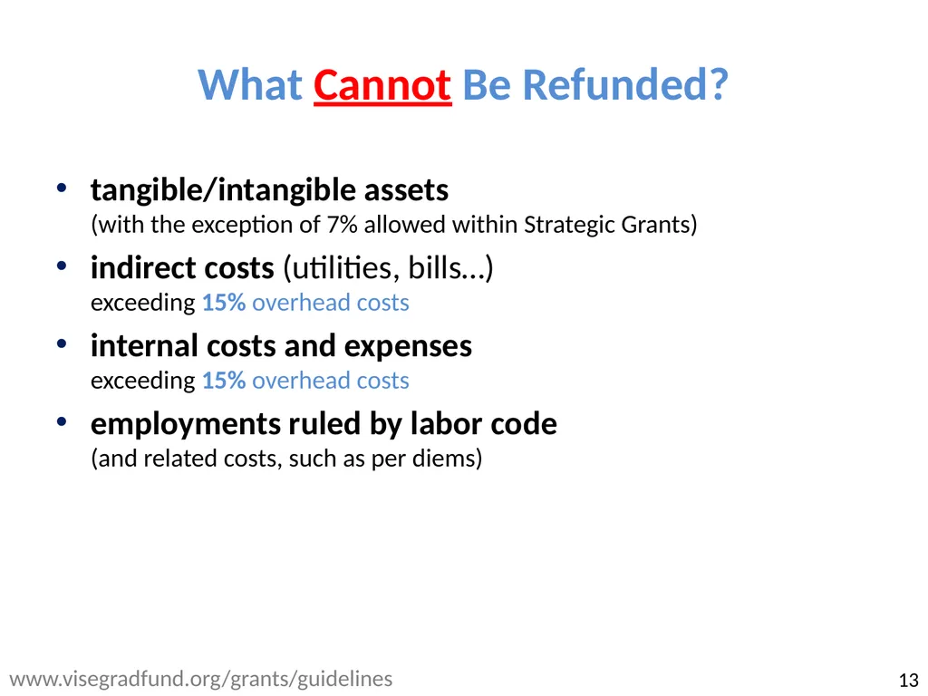 Visegrad: cooperation, fund and study 13th - slide 13 of 27