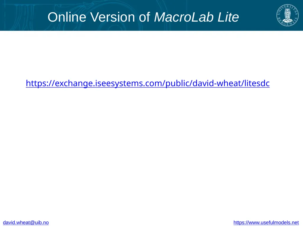 System Dynamics Group MacroLab Lite for - slide 6 of 14