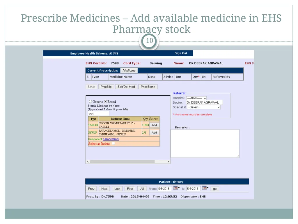 How to use EHS Application (USER MANUAL) Employee - slide 10 of 26