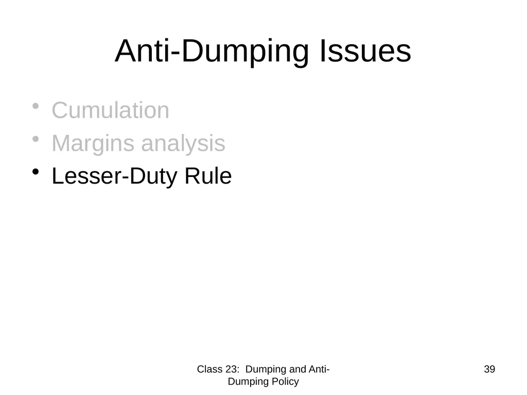 Class 23 Dumping and Anti-Dumping Policy by Alan - slide 39 of 62