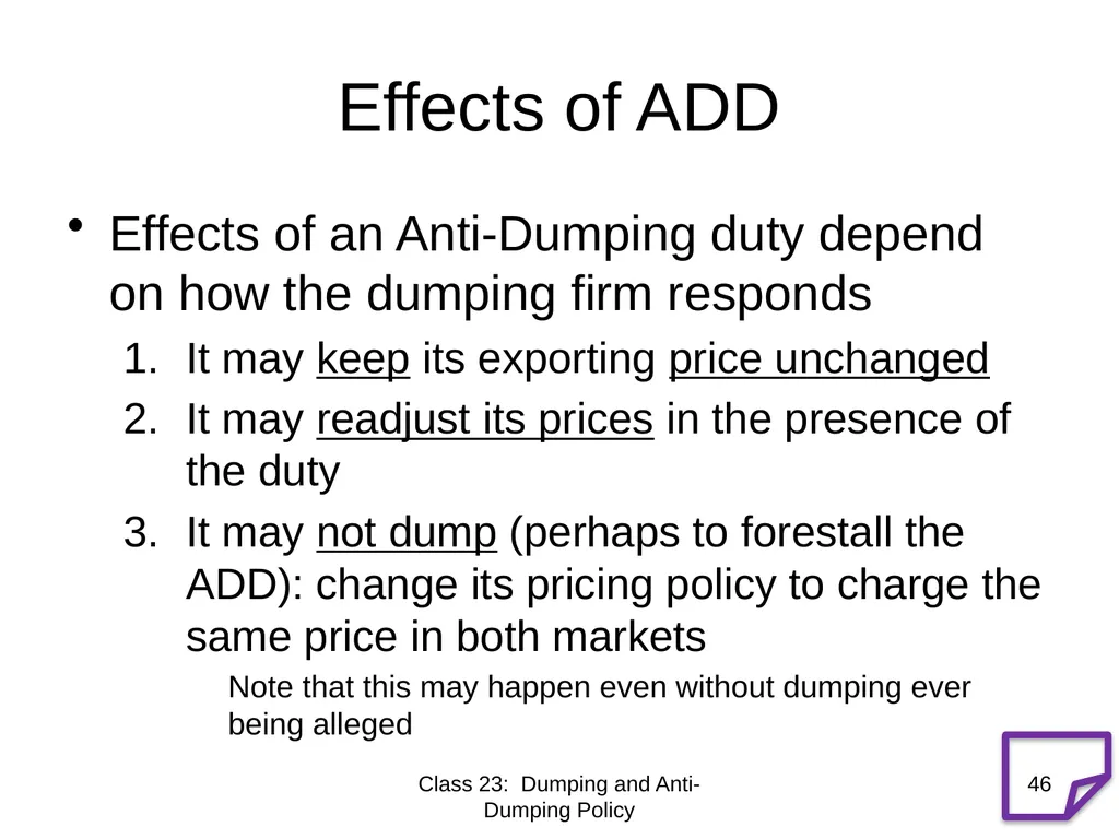 Class 23 Dumping and Anti-Dumping Policy by Alan - slide 46 of 62