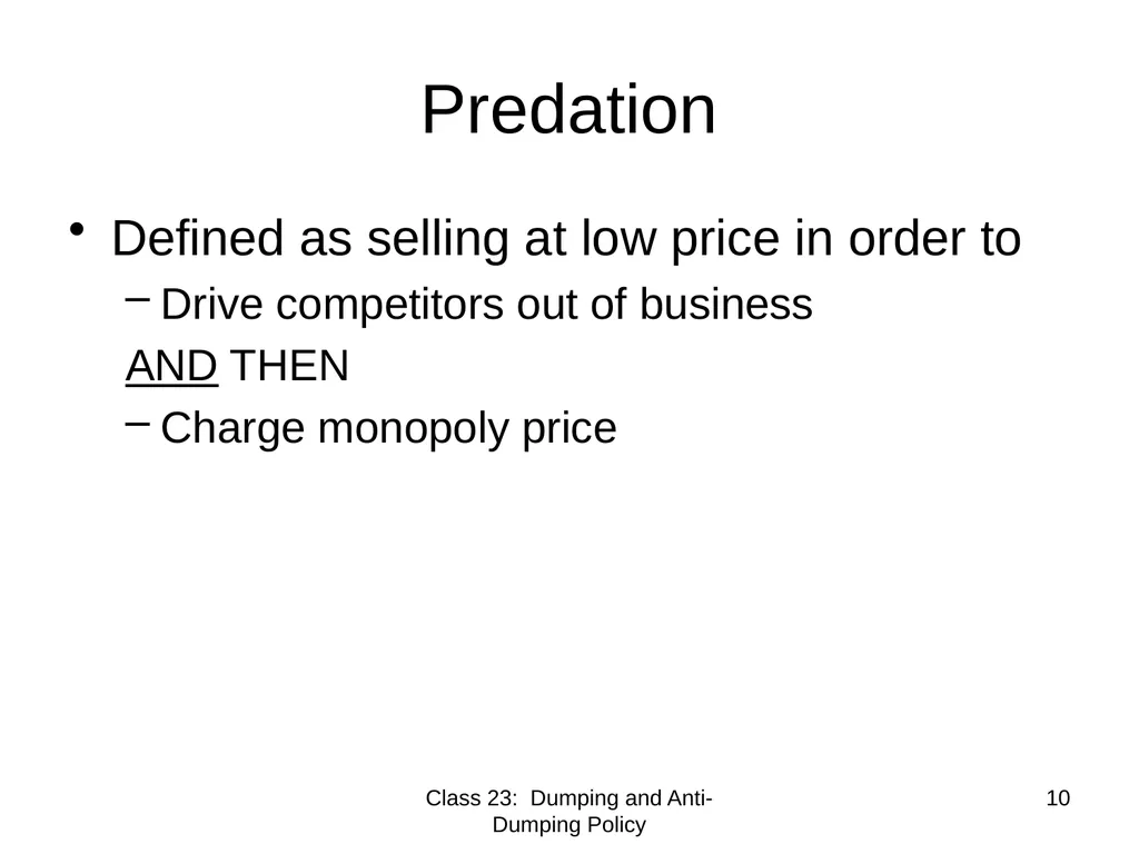 Class 23 Dumping and Anti-Dumping Policy by Alan - slide 10 of 62