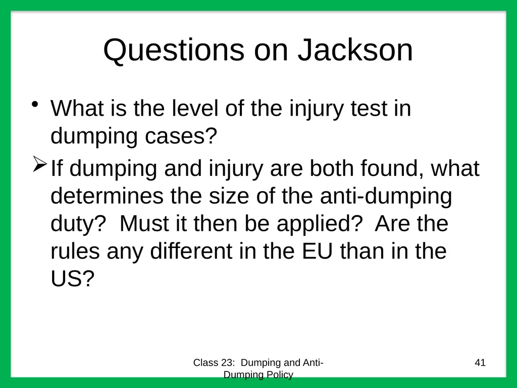 Class 23 Dumping and Anti-Dumping Policy by Alan - slide 41 of 62