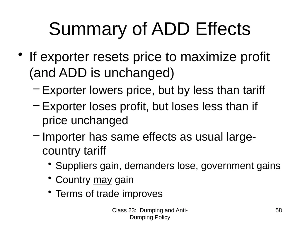 Class 23 Dumping and Anti-Dumping Policy by Alan - slide 58 of 62