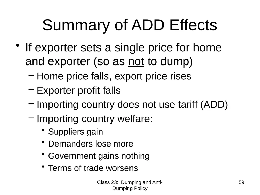 Class 23 Dumping and Anti-Dumping Policy by Alan - slide 59 of 62