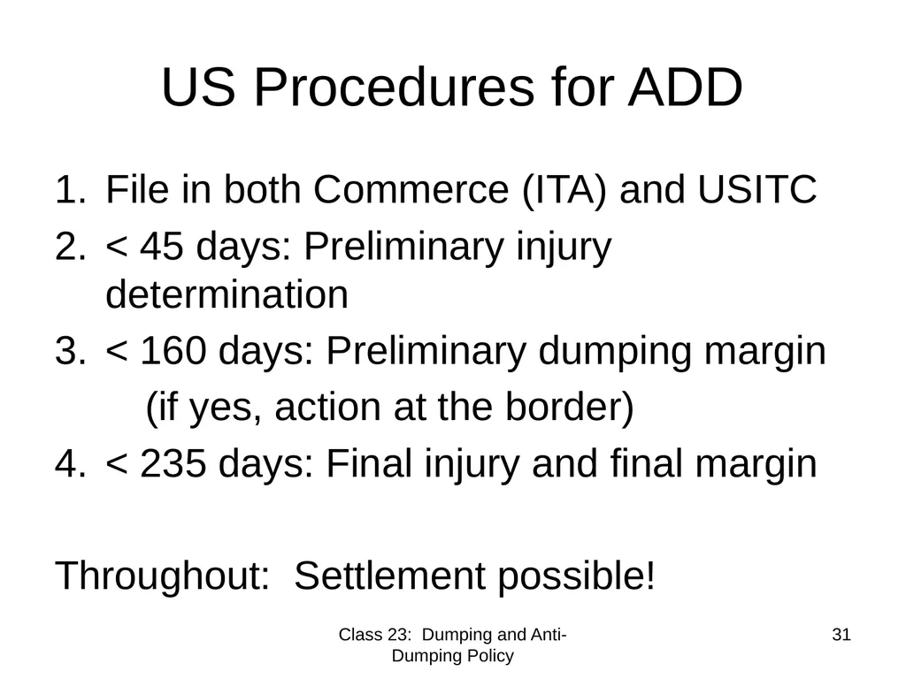 Class 23 Dumping and Anti-Dumping Policy by Alan - slide 31 of 62