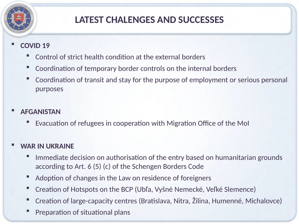 IRREGULAR MIGRATION IN SLOVAKIA ROLE OF NATIONAL - slide 6 of 8