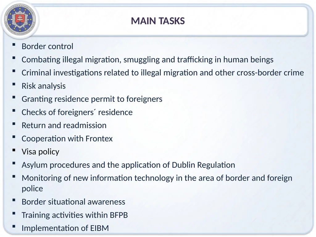 IRREGULAR MIGRATION IN SLOVAKIA ROLE OF NATIONAL - slide 5 of 8