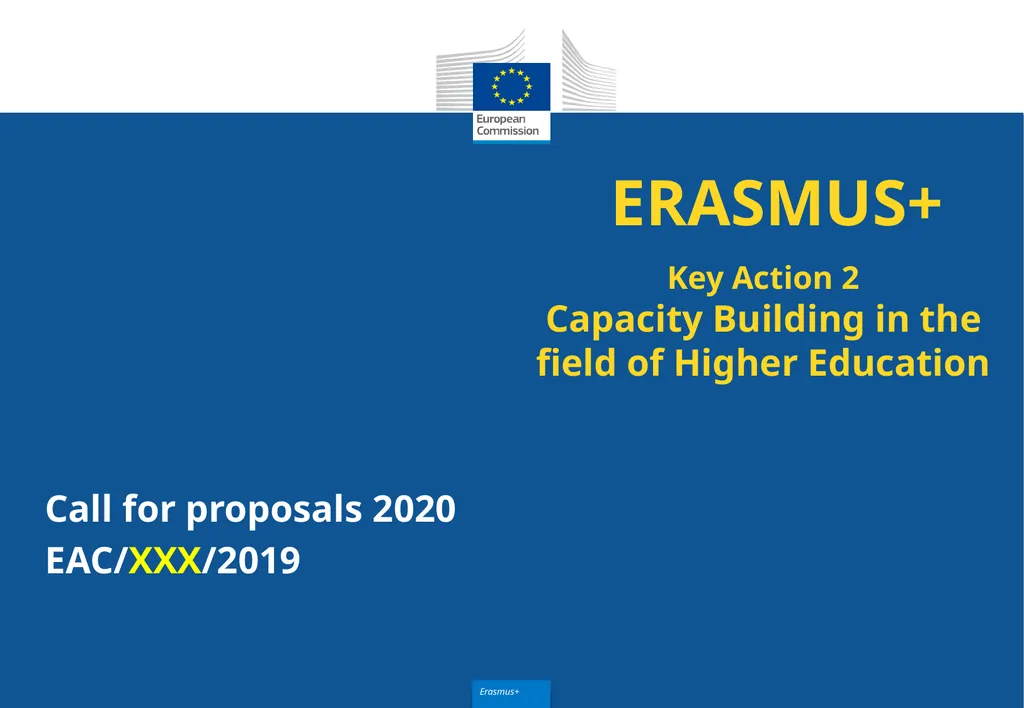 Call for proposals 2020 EAC/XXX/2019 Key Action 2 - slide 1 of 30