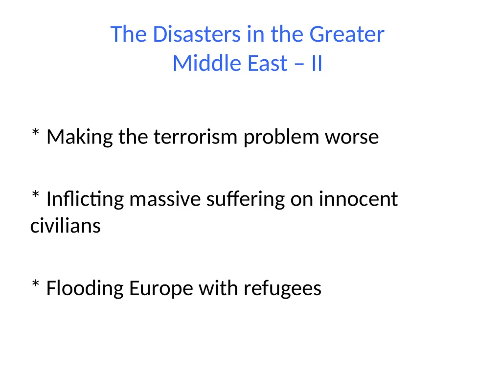 The West’s Role in Causing Global Insecurity - slide 5 of 21