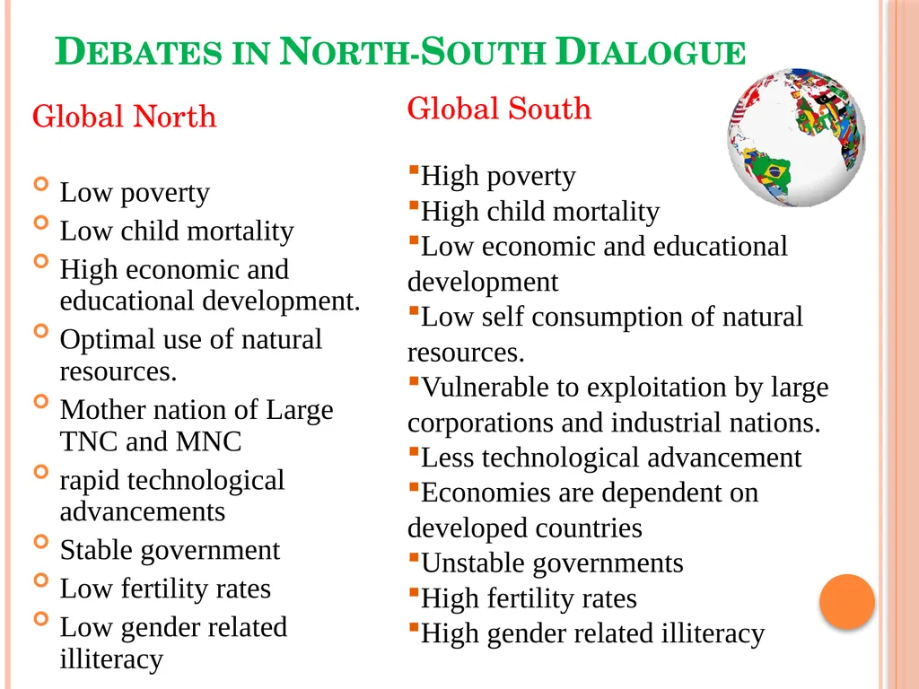The Global North-South Debate Paper Name: - slide 7 of 15