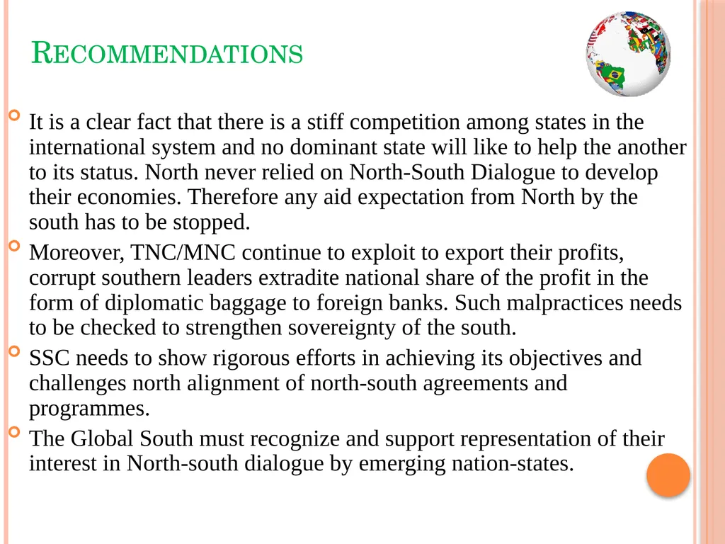 The Global North-South Debate Paper Name: - slide 14 of 15