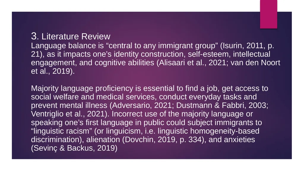“COVID-19 effects on language use by immigrants in - slide 5 of 38