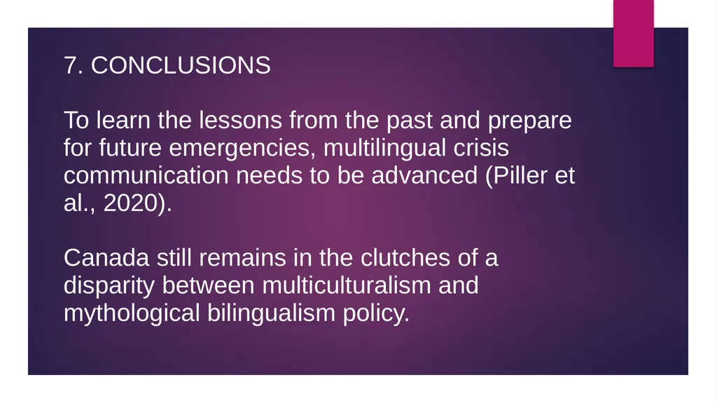 “COVID-19 effects on language use by immigrants in - slide 36 of 38
