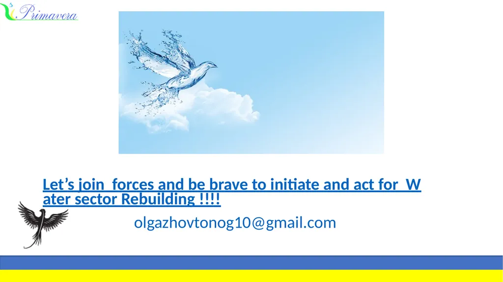 CHALLENGES AND HIGHEST PRIORITIES FOR THE WATER - slide 9 of 9
