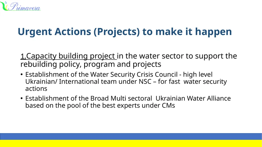 CHALLENGES AND HIGHEST PRIORITIES FOR THE WATER - slide 5 of 9