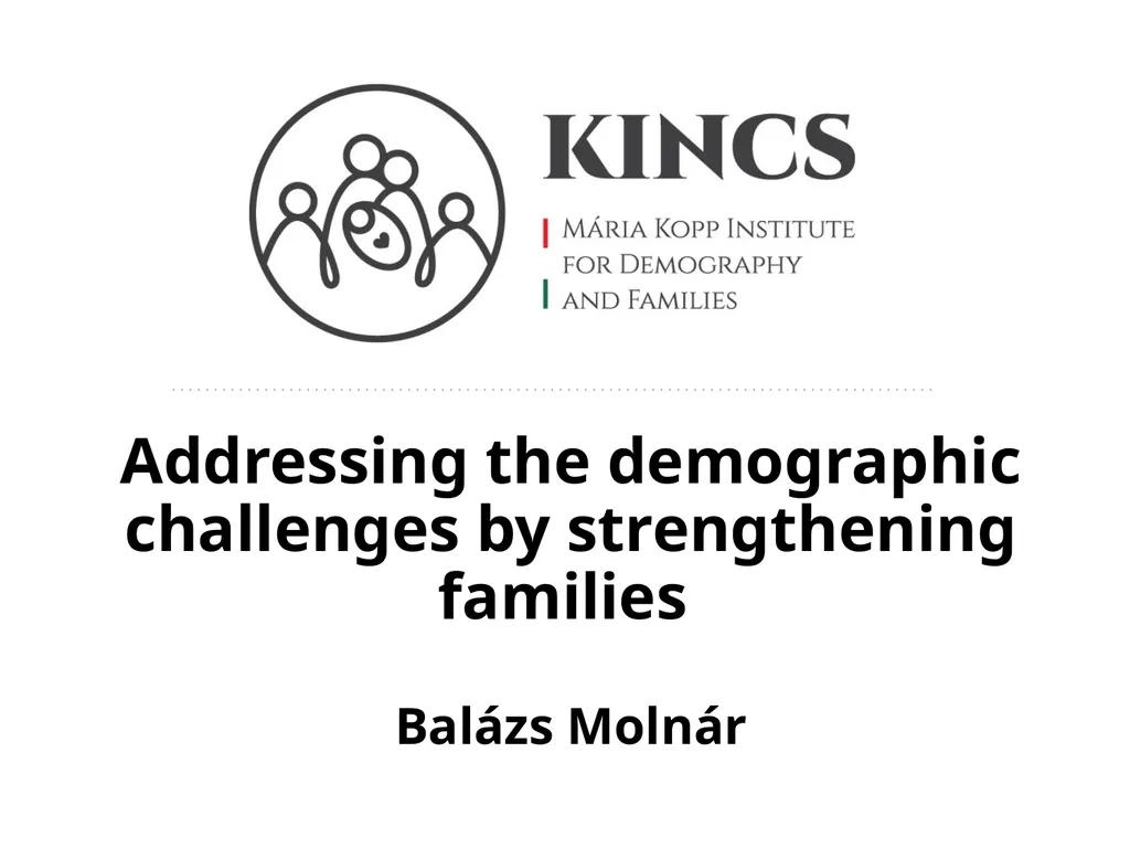 Addressing the demographic challenges by - slide 1 of 14