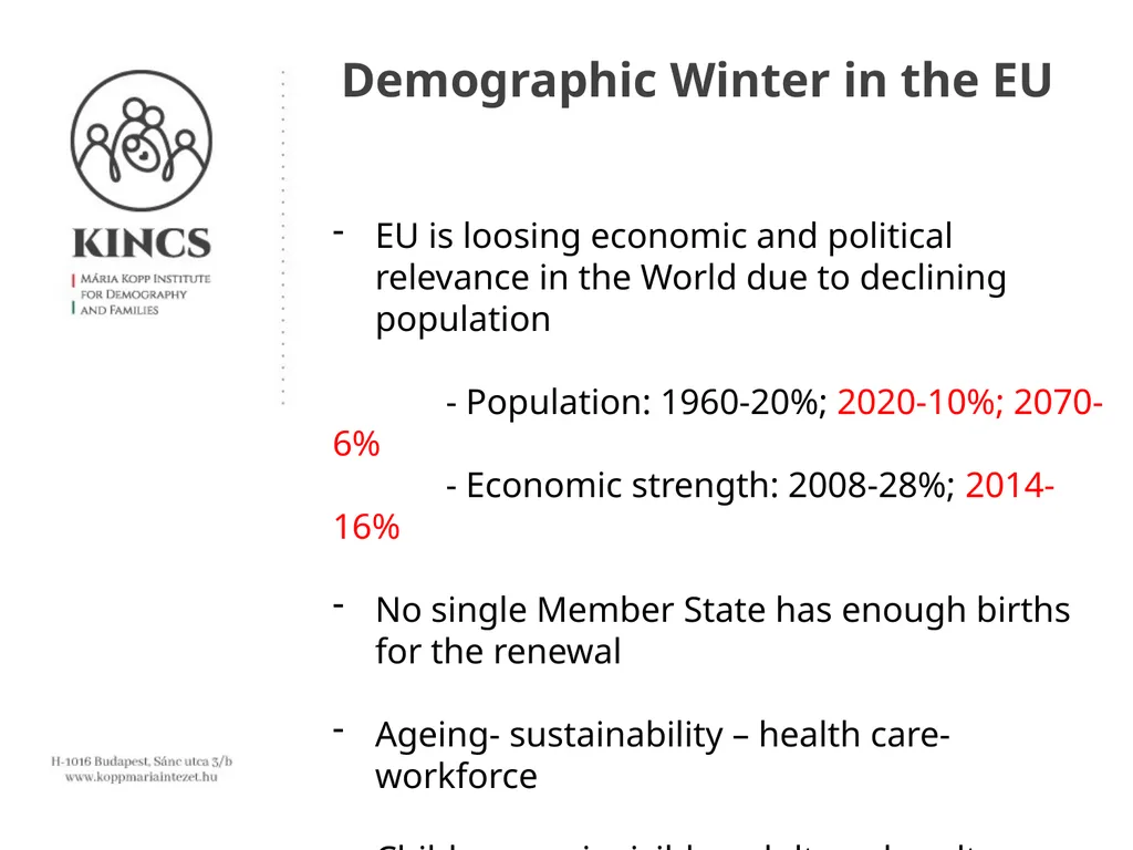 Addressing the demographic challenges by - slide 2 of 14