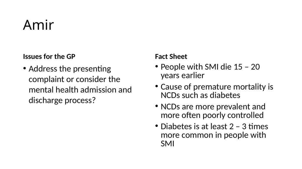 Physical Health and People with a Severe Mental - slide 8 of 14