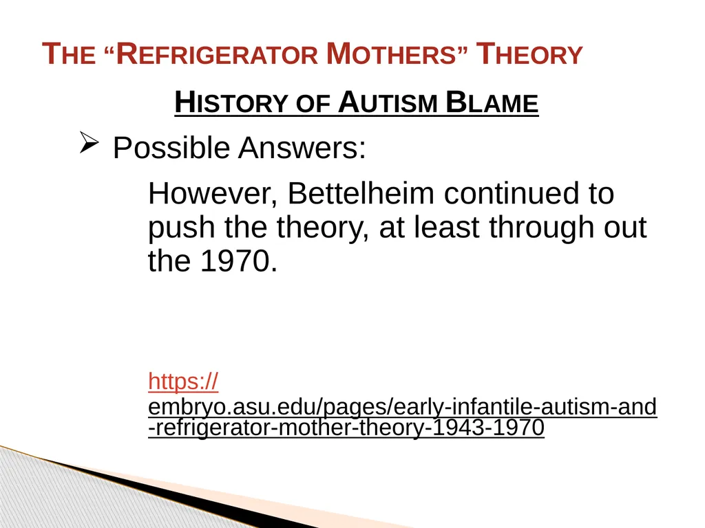 Brief History of Autism By: Jason Bunn-Parsons 4 - slide 28 of 44