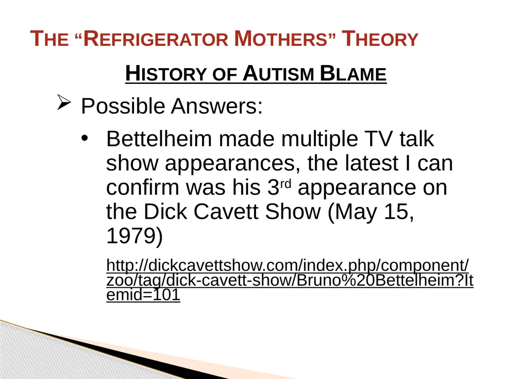 Brief History of Autism By: Jason Bunn-Parsons 4 - slide 29 of 44