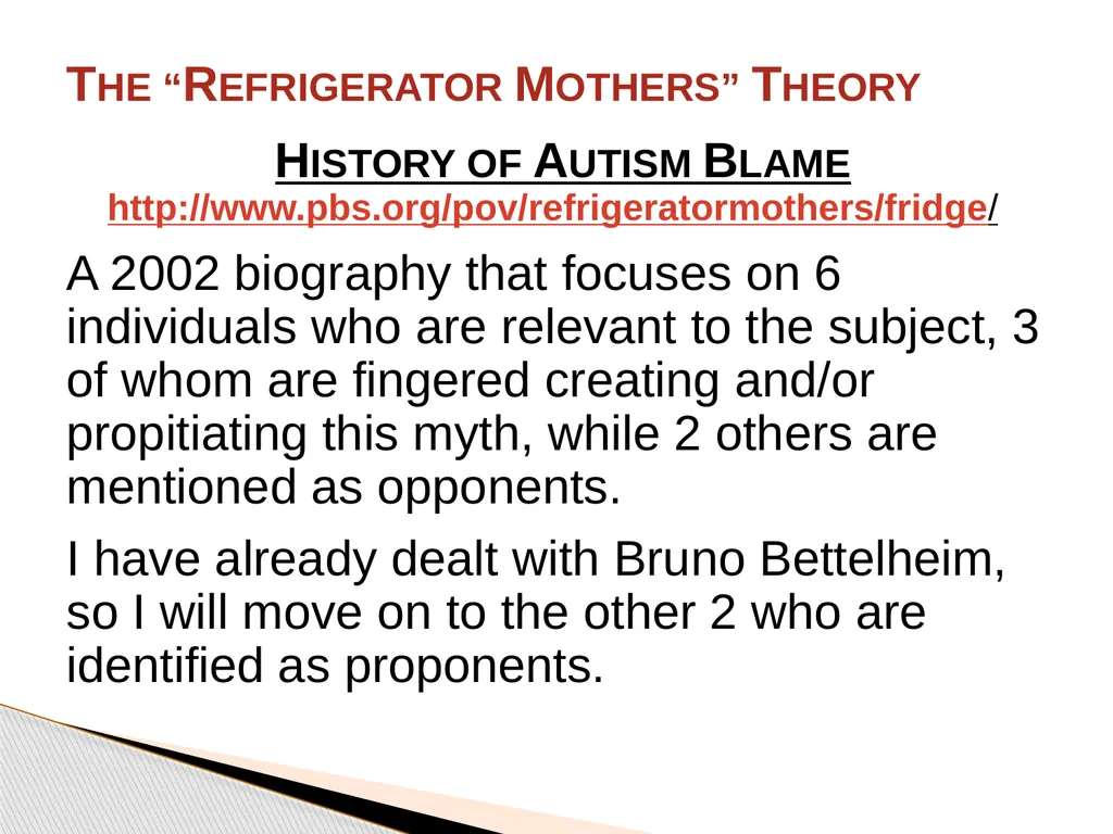 Brief History of Autism By: Jason Bunn-Parsons 4 - slide 22 of 44