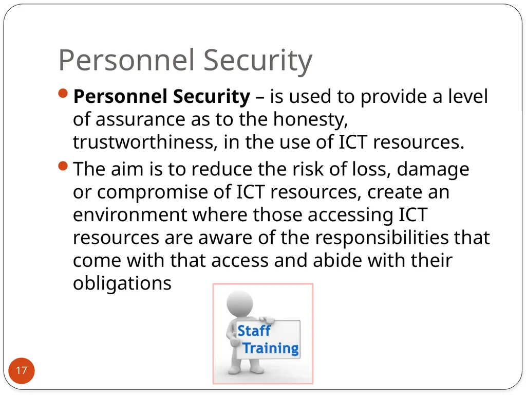 MODULE 7: SECURITY IN ICT Session 1: Introduction - slide 15 of 21