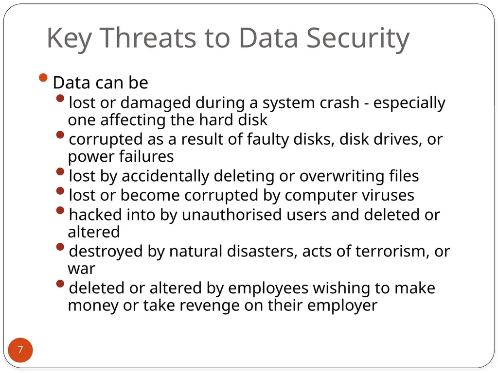 MODULE 7: SECURITY IN ICT Session 1: Introduction - slide 7 of 21