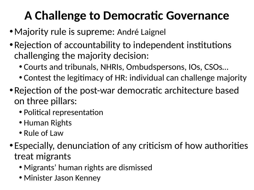Populism and Migration: The Need for a Principled - slide 6 of 15