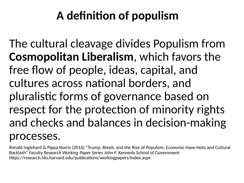 Populism and Migration: The Need for a Principled - slide 3 of 15