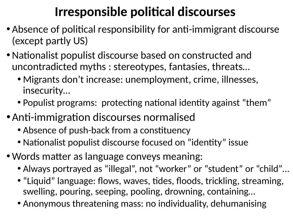 Populism and Migration: The Need for a Principled - slide 8 of 15