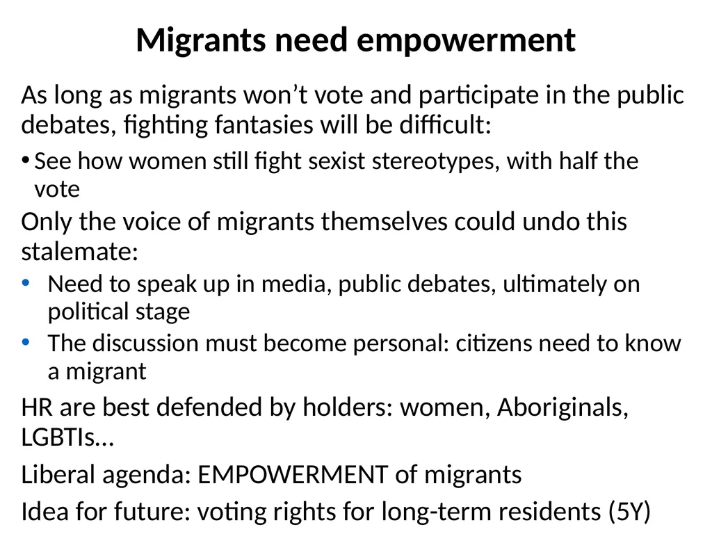 Populism and Migration: The Need for a Principled - slide 11 of 15