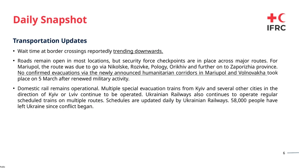Daily Briefing Ukraine and Impacted Countries - slide 6 of 6