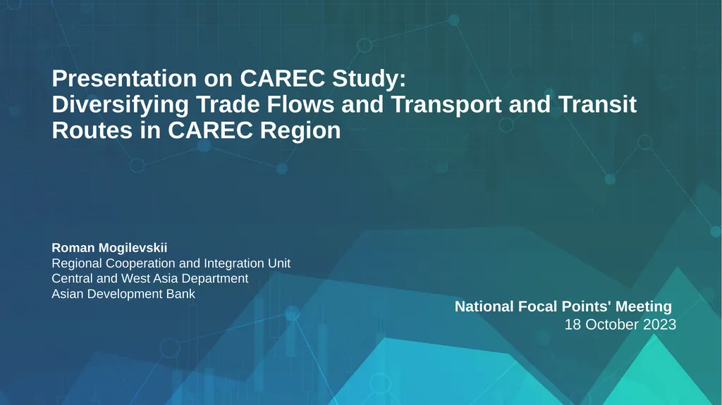 Presentation on CAREC Study: Diversifying Trade - slide 1 of 8