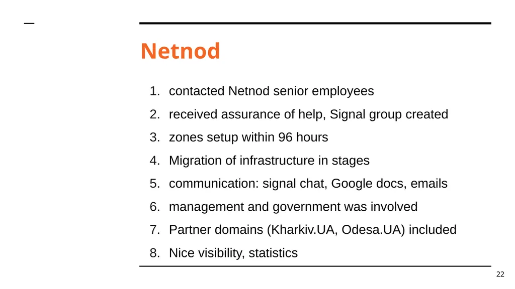 UA ccTLD Resiliency During the War Dmitry - slide 22 of 28