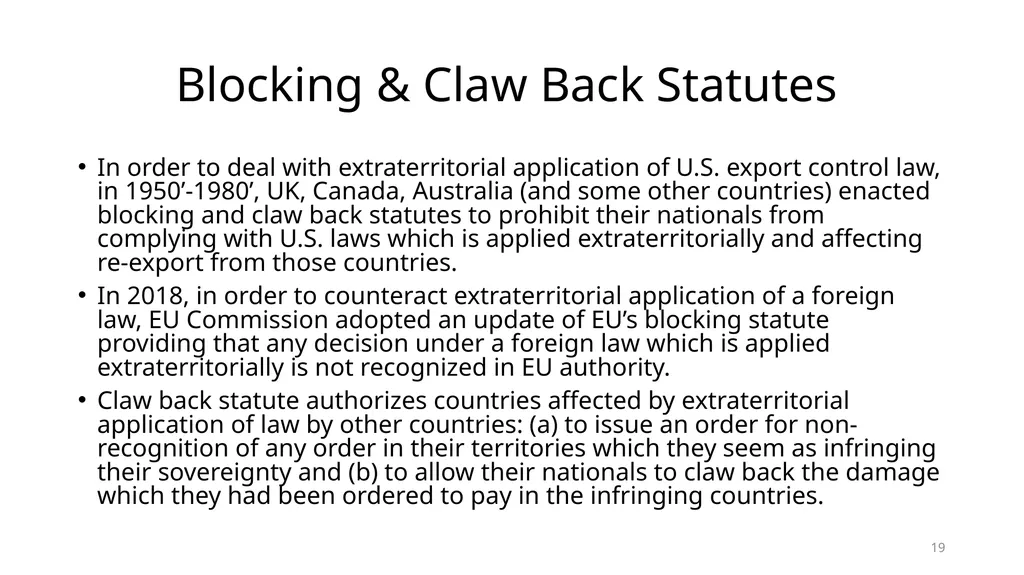 Non-trade Issues in WTO: National Security - slide 19 of 23