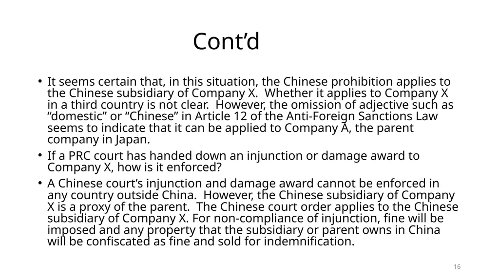 Non-trade Issues in WTO: National Security - slide 16 of 23