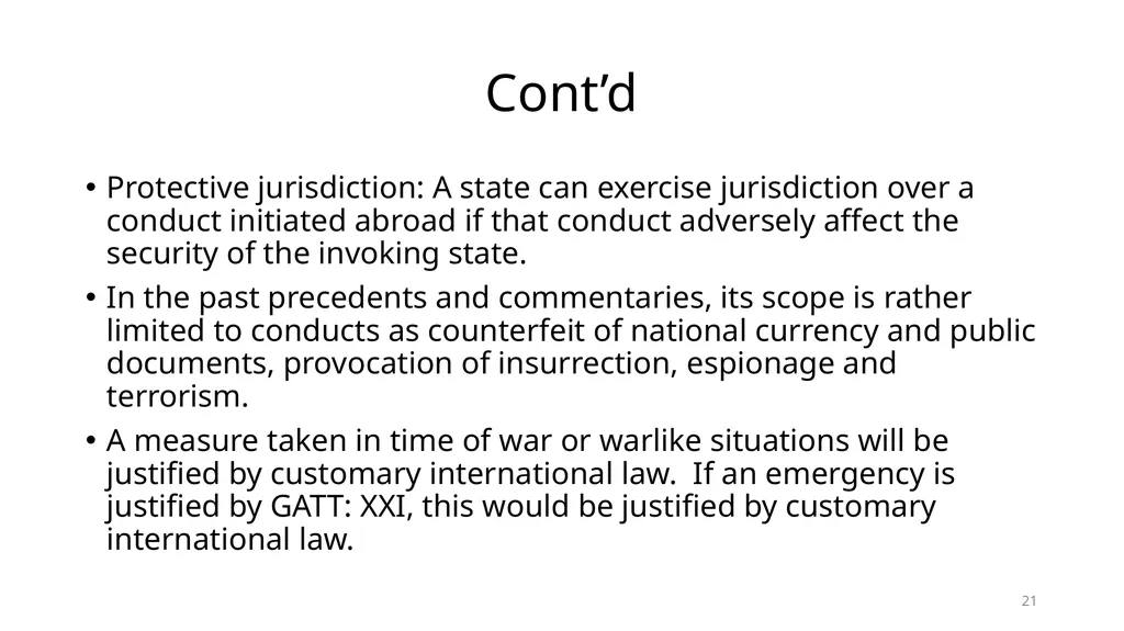 Non-trade Issues in WTO: National Security - slide 21 of 23
