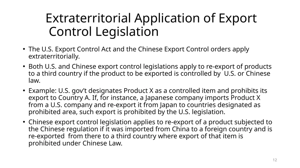 Non-trade Issues in WTO: National Security - slide 12 of 23