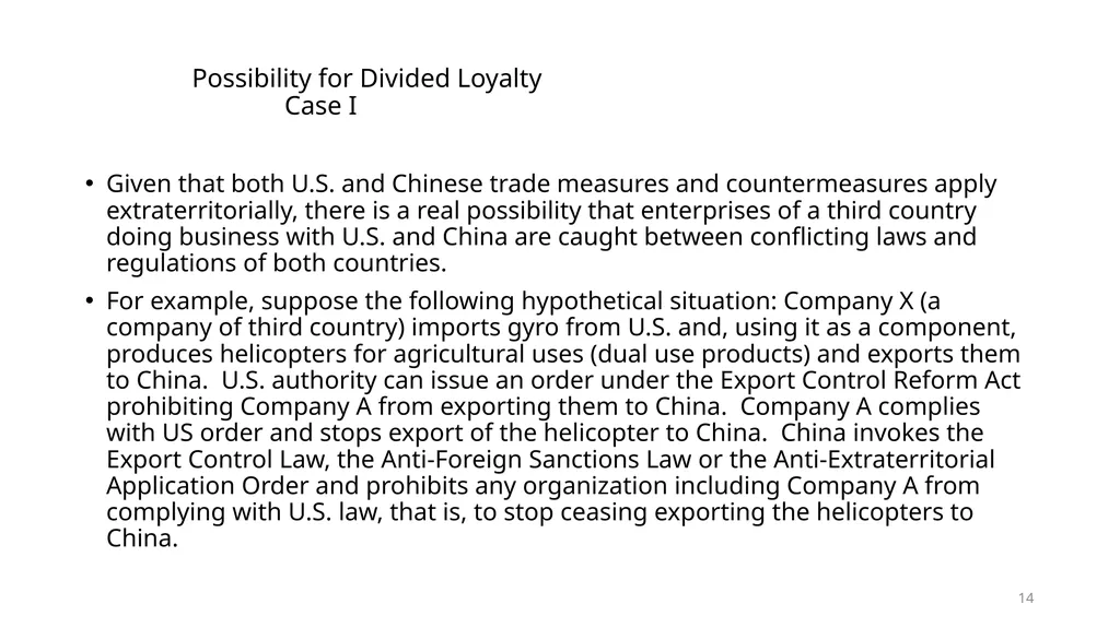 Non-trade Issues in WTO: National Security - slide 14 of 23