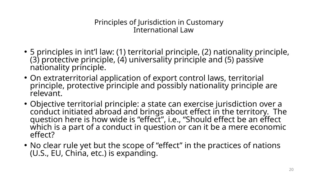 Non-trade Issues in WTO: National Security - slide 20 of 23