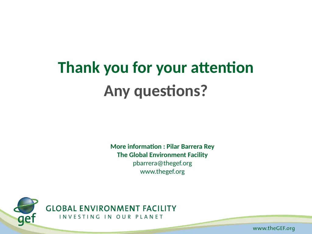 GEF-6 Strategy for Cross-Cutting Capacity - slide 10 of 10