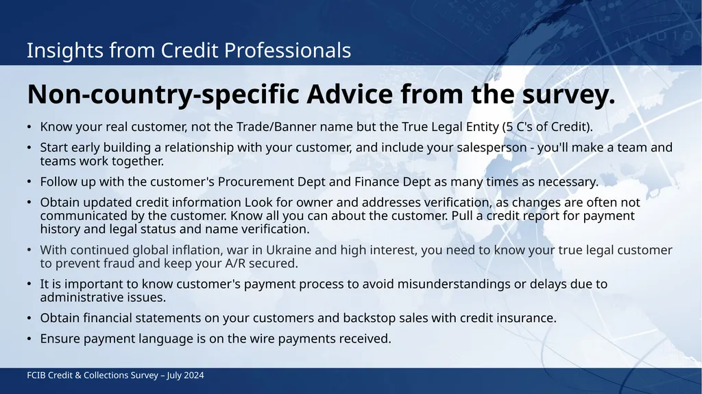 FCIB Credit & Collections Survey July 2024 India, - slide 13 of 13