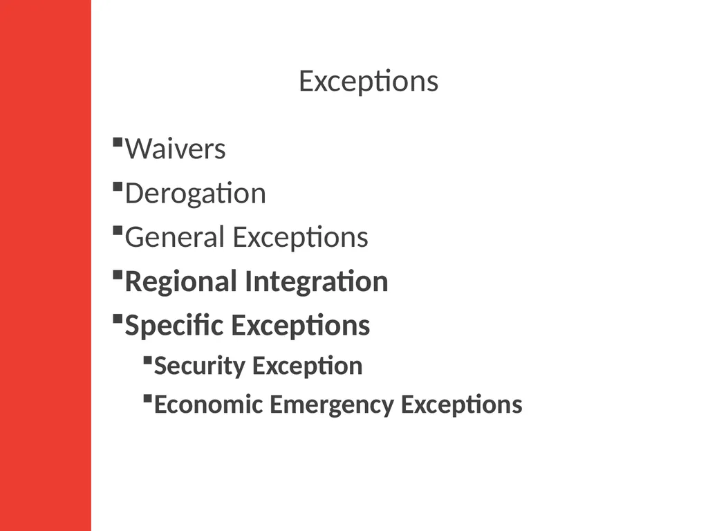 WTO Law Class 6: Regional Integration, National - slide 2 of 15