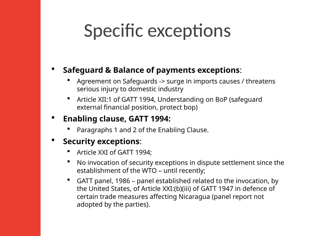 WTO Law Class 6: Regional Integration, National - slide 14 of 15