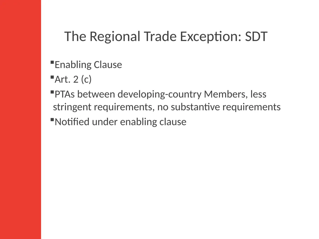 WTO Law Class 6: Regional Integration, National - slide 10 of 15