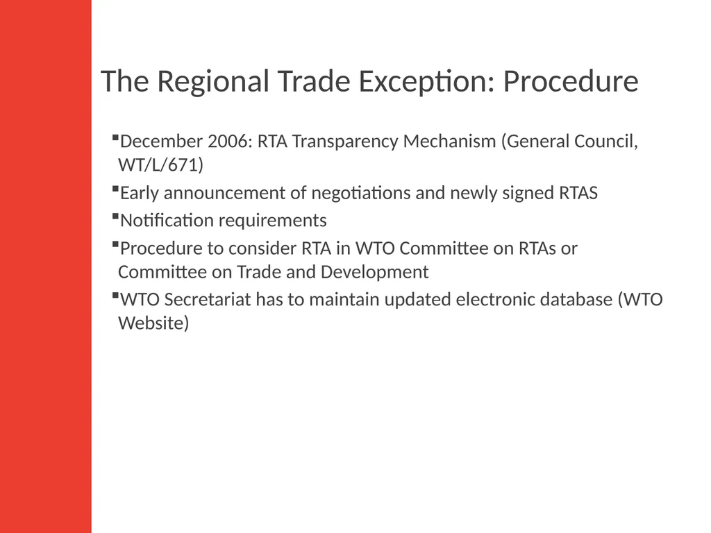 WTO Law Class 6: Regional Integration, National - slide 9 of 15