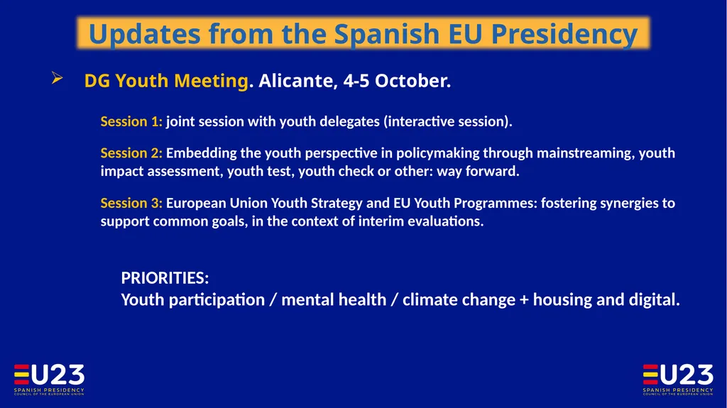 Updates from the Spanish EU Presidency Updates - slide 2 of 6