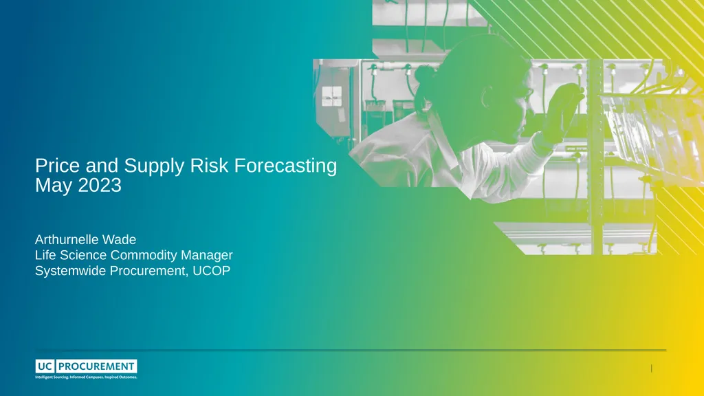 Price and Supply Risk Forecasting May 2023 - slide 1 of 11